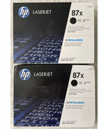 HP 87X Black Toner Cartridge Dual Pack CF287XD 2 x CF287X LaserJet M506 ... - $395.98