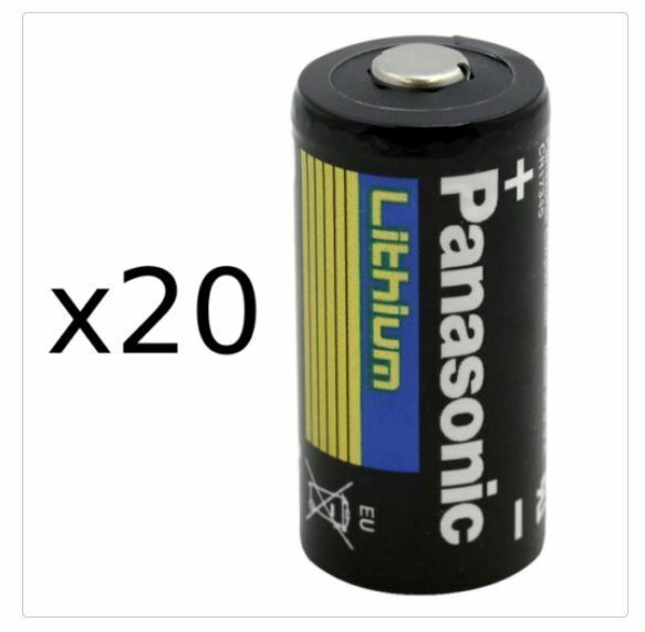 20 Pack NEW Panasonic CR123A 3 Volt Lithium Batteries CR123A For Arlo Cameras Single Use Batteries