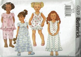 Butterick Sewing Pattern 6659 Nightgown Pajamas Girls Size 6-8 - $9.74