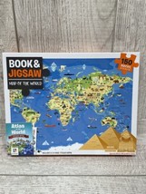 HINKLER 150pcs Educational Jigsaw Puzzle + Sticker Book Set MAP OF THE W... - $8.90