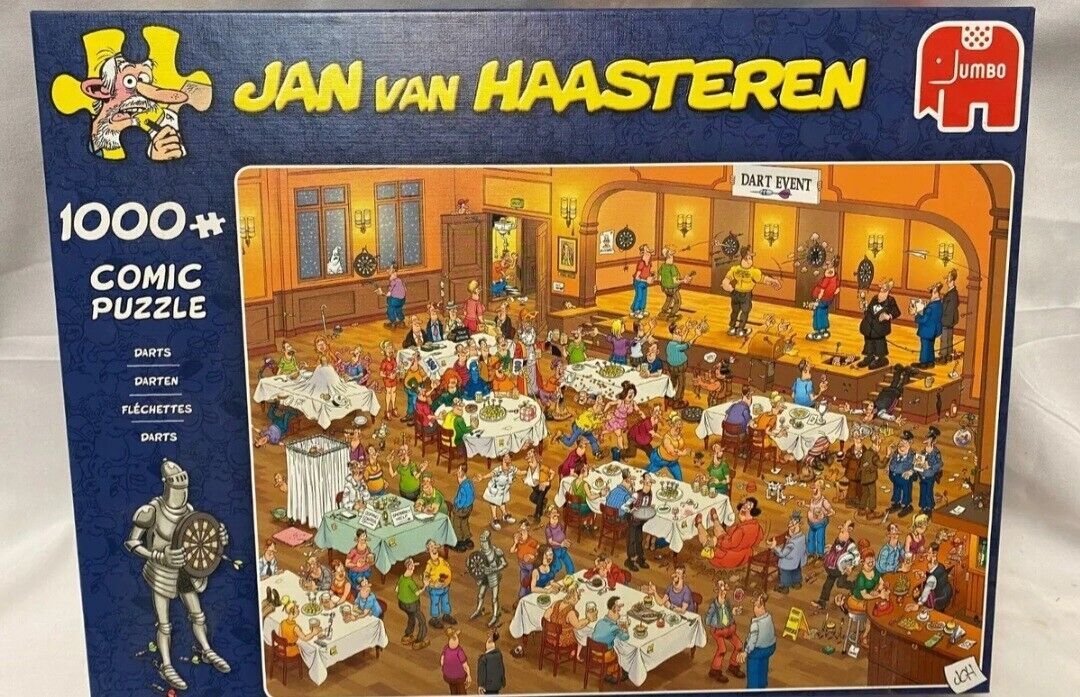 Primary image for Jumbo Jan Van Haasteren 1000 Piece Comic Puzzle Darts  19076 Netherlands