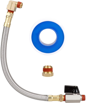 Extended Tank Drain Assembly Kit With 10 Inch Braided Steel Hose 1/4 Inc... - $22.02