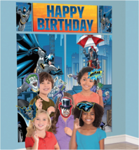 Batman Scene Setter with Photo Booth Props Birthday Decorations Party Su... - $14.49