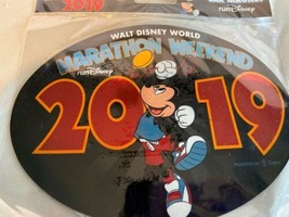 New 2019 runDisney Marathon Weekend Car Magnet Walt Disney World Mickey Lg Oval - $7.69