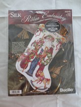 1995 Sealed Bucilla OLD WORLD SANTA Ribbon Embroidery Kit #83310 by L. Gillum - $25.00