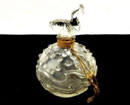 Round Glass Perfume Bottle w/Rope Tassels, Glass Fish Stopper, Waves &amp; B... - $39.15
