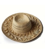 Women Natural Straw Summer Hat Size 54 cm ( S ) 6-3/4 Handmade Guatemala ! - $24.20