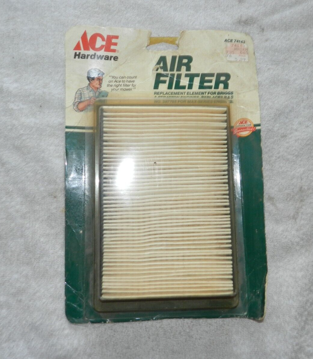 ACE Air Filter 74143 Replaces Briggs & Stratton 397795 John Deere