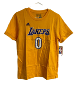 Adidas Jeunesse Lakers Entaille Young #0 Ras Cou T-Shirt, Jaune, - $13.85