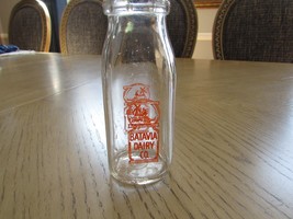Vintage Batavia Dairy Co. Illinois 1/2 Pint Glass Bottle Owens Illinois Duraglas - $24.70