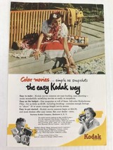 Kodak Color Movies Camera Vtg 1951 Print Ad - $9.89