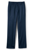 Lands End Uniform Boys Size 18, 30" Inseam Tailored Fit Chino Pant, Classic Navy - $16.99