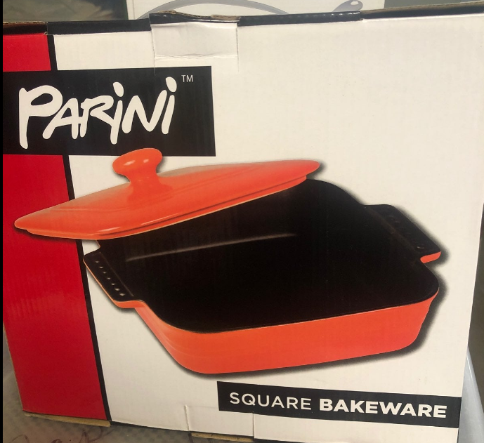 Parini Orange Two Tone Square Casserole Non Stick 11" x 9" x 3.