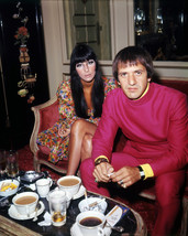 Cher and Sonny Bono Portrait Rare Image Circa 1970 16x20 Canvas - $69.99