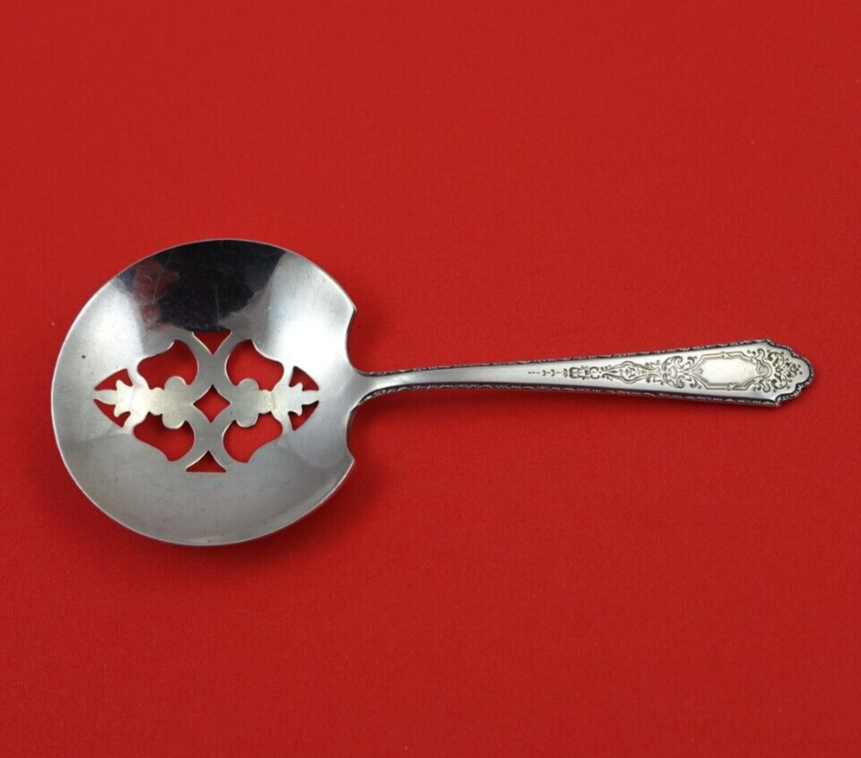 Mary II by Lunt Sterling Silver Nut Spoon Pierced 4 5/8" Serving Heirloom - $48.51