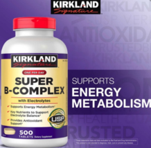Kirkland Signature Super B-Complex with Electrolytes 500 Tablets EXPRESS... - $94.90
