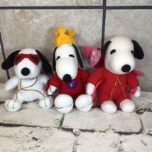 Whitman’s Peanuts Snoopy Plush Plush Lot Of 3 Stuffed Animals Cupid Valentines - $19.79