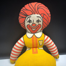 Mcdonalds Vintage Plush stuffed animal toy advertising sign fast food Ronald red - $19.79