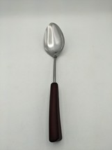 Vintage Ekco 1 Stainless Steel Solid Serving Spoon Black 