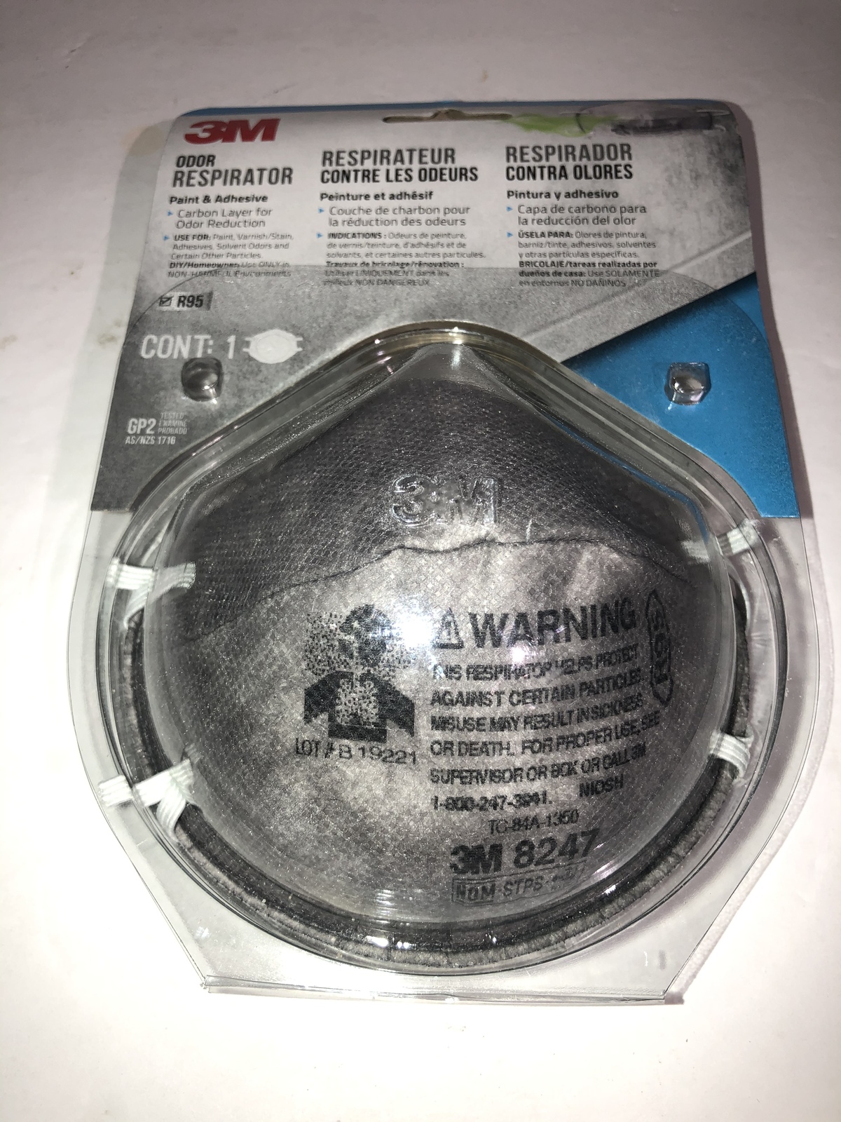 3M Odor Respirator Bleach/Cleaner R95 Cont 1 New Ship24HRS Respirators & Face Masks