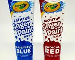2X Crayola Kids Bathtub Finger Paint Soap Bluetiful Blue &amp; Radical Red NEW - $5.99