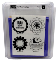 Stampin Up So Many Scallops 4 Piece Rubber Stamp Kit Unmounted 2008 Celebrations - $15.76