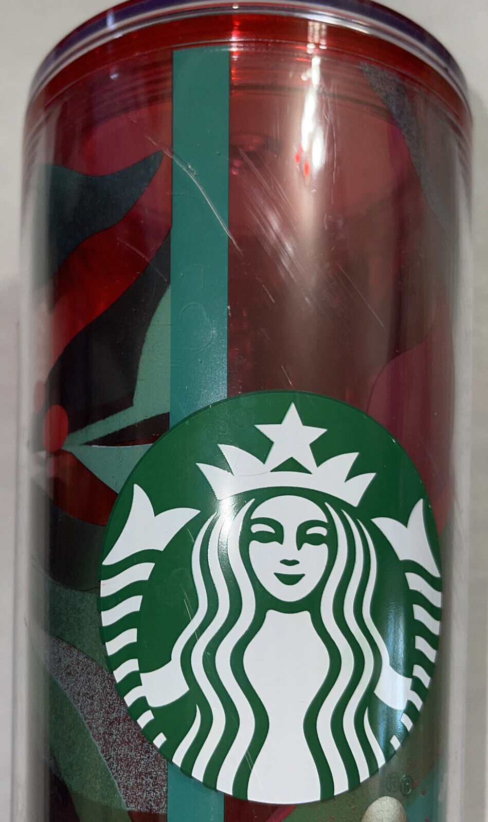 Starbucks Korea Holy bling Green Christmas slick 24oz studded straw cu