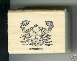 Cancer Zodiac Sign Rubber Stamp 1960&#39;s Jun21-Jul22 Crab - $7.00