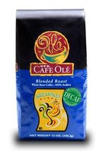 HEB Cafe Ole Whole Bean Coffee 12oz Bag (Pack of 3) (Decaf Breakfast Blend - Med - $34.62