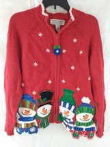 Tiara International Christmas Collection Sweater Ugly Sweater Snow Men - $14.84