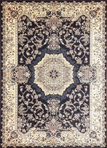 Msrugs Traditional Oriental Medallion Navy Beige Area Rug Persian Style ... - $95.40