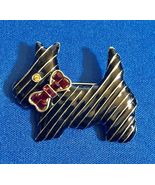 HEIDI DAUS Black Enamel SCOTTIE Dog Pin Brooch - 2 inches - FREE SHIPPING - $60.00