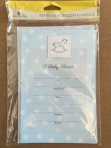 1 Pack of Blue 8 American Greetings Fill In Baby Shower Invitations *NEW... - $6.99