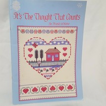 Its The Thought That Counts Cross Stitch Leaflet 40 Booklet 1986 Hearts ... - $16.99
