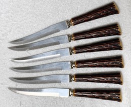 Vtg MCM Minimalist VIKING Wood Handle STEAK KNIFE Knives JAPAN Molybdenum a