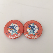 Vintage Kings island amusement park 20th anniversary pinback button pins - $24.70