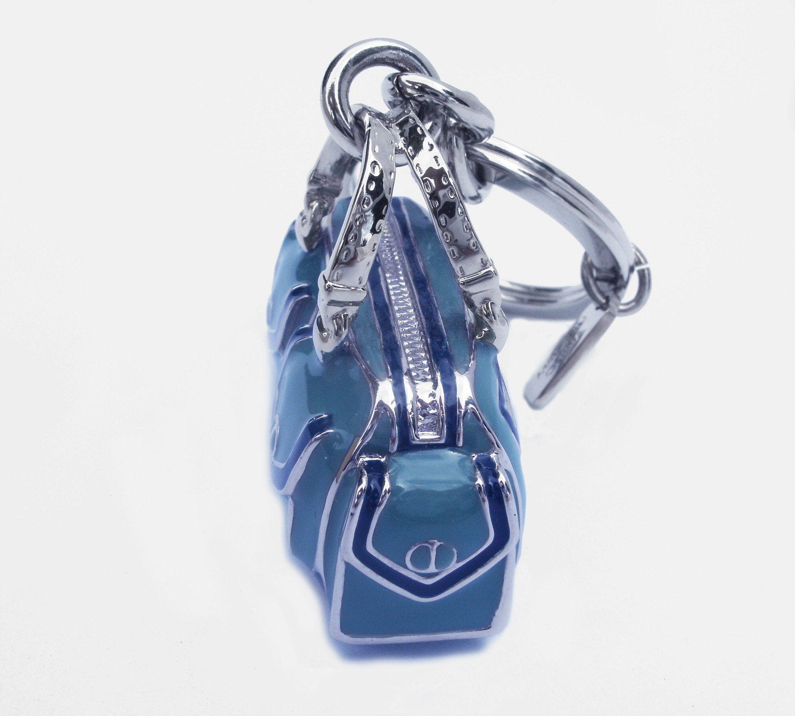 Coach, Accessories, Coach Womens Flower Keychain Fob Purse Charm In Aqua  Blue