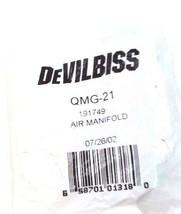 NEW DEVILBISS QMG-21 AIR MANIFOLD AMG21, 191749 image 1
