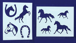 Horse/Horseshoe Stencils-2 Piece Set -Mylar 14 Mil   Painting/CraftsTemplate - $22.37