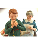 LG NORMAN ROCKWELL AUTHENTIC MUSEUM FIGURINE BOY "HELPING MOTHER" 4x5x6" 1.5 LBS - $59.39