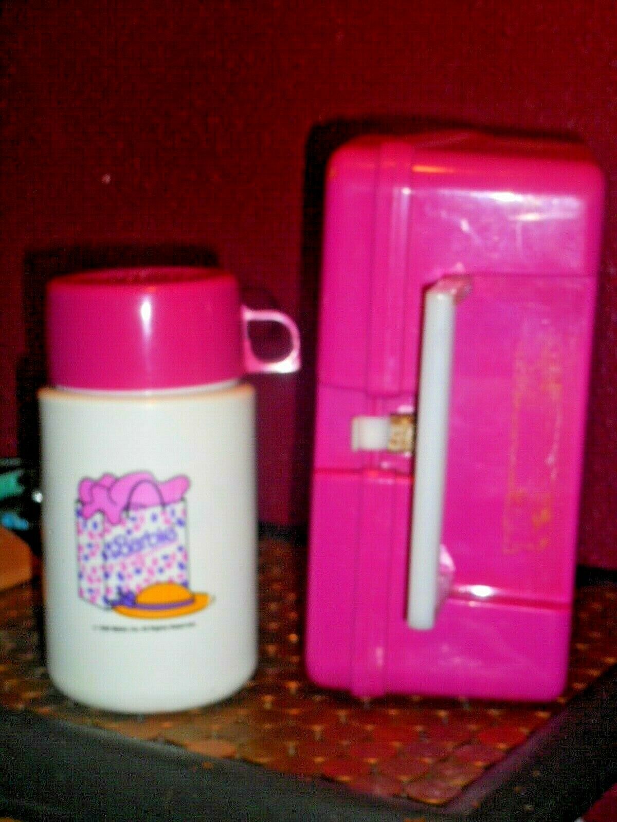 Vintage BARBIE AND FRIEND Plastic LUNCH BOX 1998 Thermos Purple
