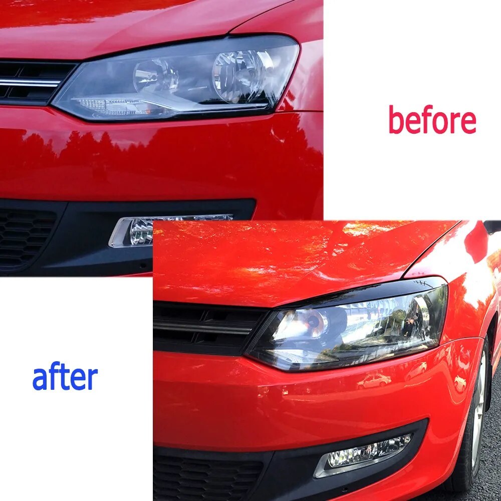 For 5 MK5 TSI TDI GTI 2009-2017 2pcs Headlights Eyelids Eyebrow Trim ...