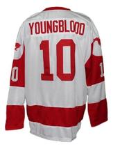 Any Name Number Youngblood Movie Hamilton Mustangs Hockey Jersey White Any Size image 2
