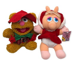 Fozzie Bear & MIss Piggy Stuffed Plush McDonalds 1988 Christmas Vintage Muppets - $29.70