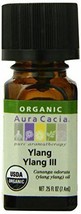 NEW Aura Cacia Organic Essential Oil Ylang Ylang III 0.25 Fluid Ounce 7.4 mL - $12.99