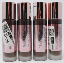 Revolution Conceal &amp; Define Full Coverage Foundation F18 New Lot of 4 Bo... - $27.60