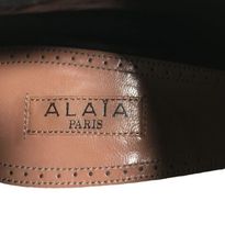 $2075 Azzedine Alaia Black Suede Silver Stud Ankle Boot Heel Shoe 38.5 Women image 6