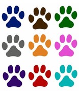 Paw Print Window Decal Pet Cat Dog - Choice of Color Sticker - Not Waterproof - $4.00