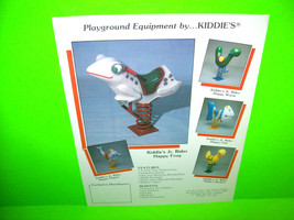 Kiddies Vintage Playground Equipment Promo Sales Flyer Dolphin Frog Worm... - $28.00