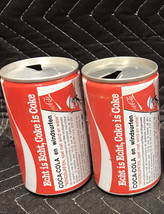 2- Vtg Coca Cola "Coca Cola En Windsurfen" 330ml Can From The Netherlands 1984 - $9.90